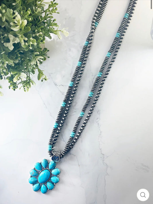 Ranch wifey turquoise necklace