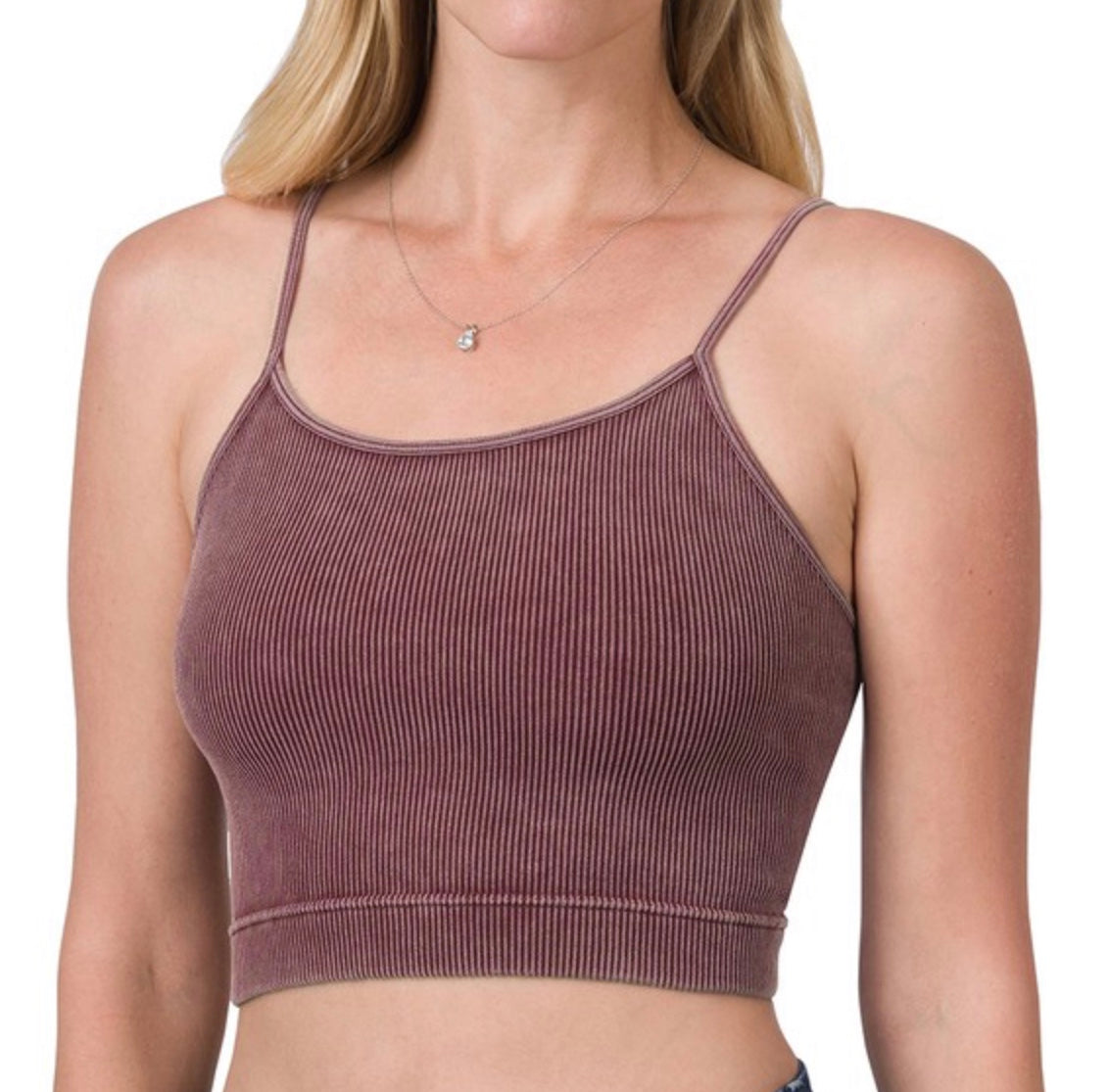 Washed cropped tanks